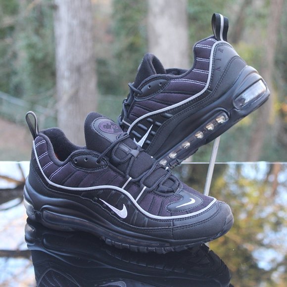 Nike Air Max 98 Black Grey Size 7Y - Picture 1 of 12
